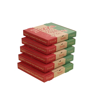 Caixas de Pizza Personalizadas Baratas por Atacado, Todos os Tamanhos de <span class=keywords><strong>8</strong></span> a 13 Polegadas, Caixas de Papel Kraft Corrugado Recicláveis com Verniz - Product Image 5