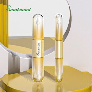 Tube de brillant à lèvres à Double tête de 6ml avec emballage cosmétique de conteneur de brillant à lèvres de paillettes vides d'ANIMAL FAMILIER rond doré plat - Product Image 6
