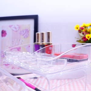 Claro acrílico organizador de maquillaje con <span class=keywords><strong>2</strong></span> cajones lápiz labial titular maquillaje cepillo organizador caja de maquillaje - Product Image 5