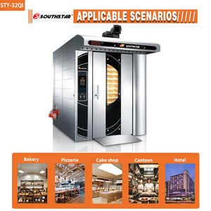 <span class=keywords><strong>Four</strong></span> rotatif à gaz commercial Southstar avec 32 plateaux en acier inoxydable, économie d'énergie, pour la cuisson du pain et des biscuits - Product Image 3