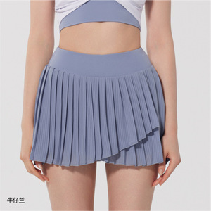 Jupe athlétique plissée taille haute pour femme Jupe de tennis respirante avec poches Jupes de golf - Product Image 4