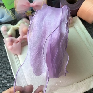 סיטונאי בגד אבזר 5.5cm רחב Fishtail Sheer אורגנזה רצועת כלים עבור מלאכות פרח אריזה Eedding דקו - Product Image 3
