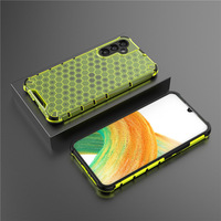 Coque de protection pour Samsung A15, 2 en 1, pare-chocs souple en TPU, dos rigide en PC, design nid d'abeille, antichoc