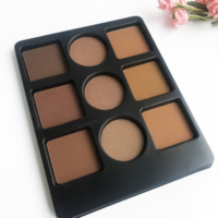 Palette correcteur de maquillage pour le visage brun mat végétalien de marque privée de 9 couleurs poudre pressée Palette de contour de maquillage