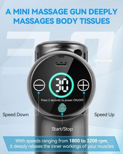 Marteau de massage musculaire profond mini avec 30 vitesses réglables pour la thérapie des fascias corporels - Product Image 2