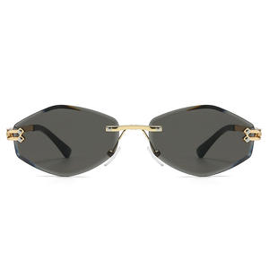 Gafas de Sol sin Marco con Forma de Diamante para Hombre y Mujer, Multifacéticas, Nuevo Estilo, a la Moda, Hip-Hop, Transfronterizas, Europeas y Americanas - Product Image 1