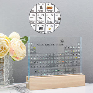 Tabla Periódica de Acrílico con 83 Muestras de Elementos, Modelo Científico Grabado con Láser para Decoración del Hogar o Exhibición en el Aula - Product Image 1