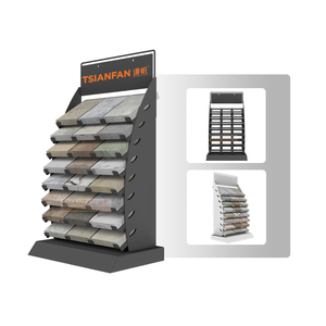 Customized Metal Tile Slab CounterTop Stand for Exhibition High-Density Slot Storage Stepped Marble Tile <strong>Display</strong> <strong>Table</strong> - Product Image 1