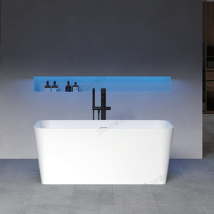 Rowebath מאט מוצק אבן שרף לבד אמבטיה לבד פוליאסטר רך מושחז 58 "אמבטיה חופשית למכירה - Product Image 2