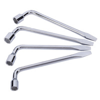 Clé à roue de secours VETOOL, clé hexagonale en L avec embout fendu, outil de réparation pour clé de roue de secours de voiture, pour cric