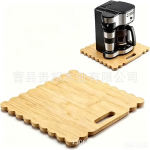 Base de madera maciza para máquina de café con ruedas para uso en cocina, hogar, pequeña tienda o molinillo. - Product Image 5