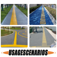 Matériaux de pavage tactile coulé sur place pour chemins pour aveugles, construction rapide, antidérapant, adhésif spécial, matériaux de maçonnerie pour routes