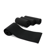Bande élastique réglable en polyester + latex noir souple extra large de 25 mm de largeur, tissée de 15 cm, pour la correction du dos