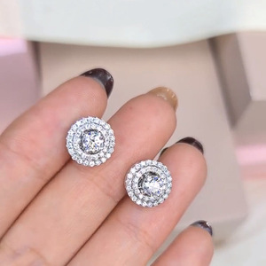 Orecchini a perno rotondi semplici da donna, accessori per l'orecchio alla moda per l'uso quotidiano - Product Image 2