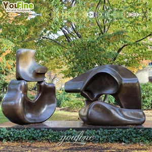 Statue de <span class=keywords><strong>Sculpture</strong></span> en Bronze et cuivre du célèbre parc en plein air de <span class=keywords><strong>Henry</strong></span> potter, deux pièces inclinables - Product Image 2