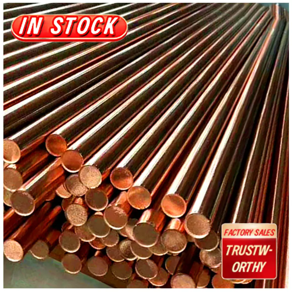 High Hardness Beryllium Bronze Rod Mold Copper Alloy Non-Ferrous Metal Copper Bar copper profiles in stock