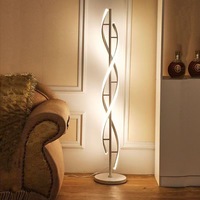 Lampadaire LED en spirale minimaliste moderne pour la décoration du salon, lumière créative nordique en forme d'hélice, lampe d'angle de luxe pour bureau de designer