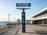Panneau d'affichage LED SERENA pour station-service, étanche, pour publicité extérieure sur pylon, pour utilisation automobile et autoroutière