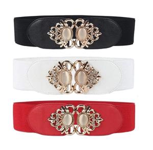Cinturón de cintura elástico ancho Vintage para mujer para vestidos Z361 - Product Image 1