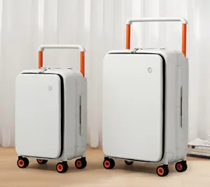 Mixi large chariot nouvelle mode aluminium TSA serrure muet roues voyage d'affaires roulant spinner valises ensemble fournisseur de bagages
