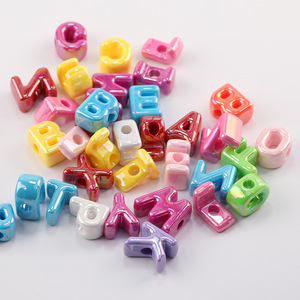 Perles alphabétiques en acrylique Reviright modèle G, revêtement UV, couleurs mélangées, pour stylos, en vrac, perles tendance - Product Image 1