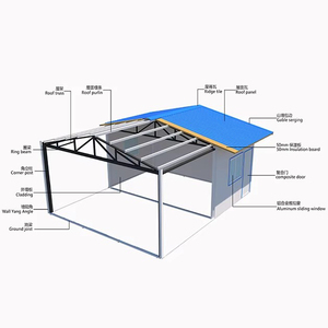 Casa de contenedores de oficina de acero portátil de 2 pisos Embalaje plano del fabricante Panel sándwich tipo T Apartamentos laborales - Product Image 5
