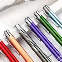 X1014-2 Pulpen Promosi Logam Mewah Terlaris Pulpen Warna-warni Pulpen Kustom Dengan Logo Grosir Perlengkapan Sekolah
