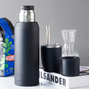 Ensemble de gobelets Yerba Mate personnalisés d'Argentine 1000ml Conteneur thermos 8oz <span class=keywords><strong>Gourde</strong></span> en acier inoxydable Bombilla Kits de <span class=keywords><strong>paille</strong></span> Voyage moderne - Product Image 1