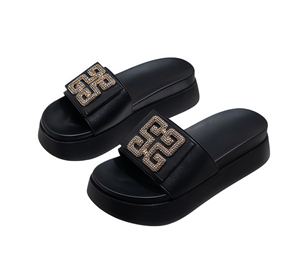Sandales pour femmes en cuir véritable souple, antidérapantes et respirantes, à bout ouvert, style urbain tendance, dessus en cuir de vachette, printemps-automne - Product Image 3