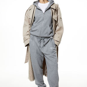 Sudaderas con capucha con logotipo personalizado para mujer, sudaderas sueltas de algodón 100% con bordado liso, sudaderas con capucha esenciales de gran tamaño para mujer - Product Image 2