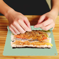 Wellfine sans BPA bricolage Sushi faisant outil de qualité alimentaire bricolage Silicone Sushi rouleau tapis Silicone Sushi tapis