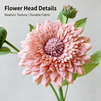 Fleur artificielle décorative pour la photographie et la décoration intérieure, tournesol couleur Morandi, toucher réel, vente en gros
