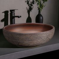 Évier de salle de bain en pierre composite de marbre de qualité supérieure pour des améliorations de salle de bain économiques