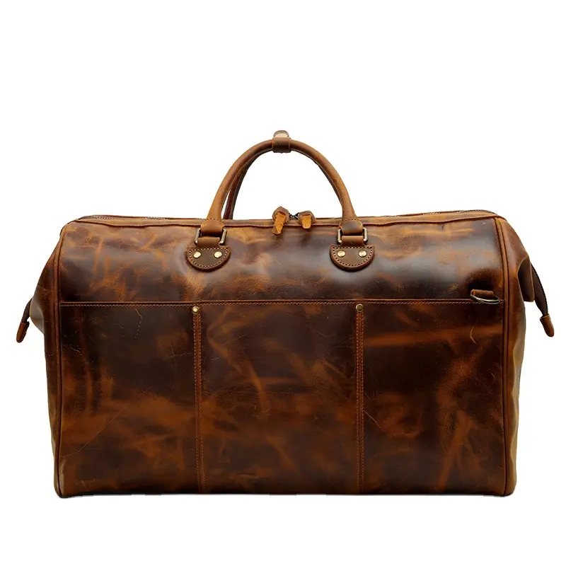 OEM Luxury Men Genuine Leather l Shoulder Bag Travel Messenger Bag