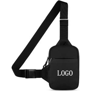 Bolso Bandolera Personalizado Resistente al Agua, Mini Bolso Cruzado de Nylon, Bolso de Pecho Pequeño con Doble Bolsillo - Product Image 1