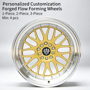 Jantes en alliage d'or luxueuses FLowtone Wheels BB <span class=keywords><strong>Sport</strong></span> 17 pouces 5x100/112 à profil profond pour Toyota VW Audi Subaru Benz - Product Image 2