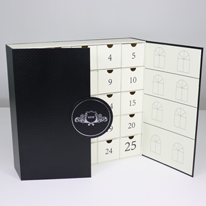 Luxury advent calendar cardboard box custom printing 25 days of Christmas advent calendar box