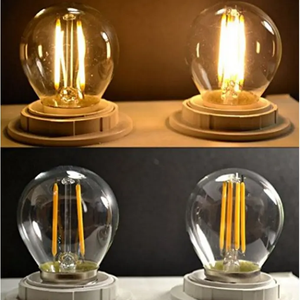 Lampe à filament LED rétro E27 2W 4W <span class=keywords><strong>6W</strong></span>, ampoule à économie d'énergie dimmable <span class=keywords><strong>E14</strong></span>, 220V / 110V, petit globe G45, lustres en verre Edison - Product Image 2