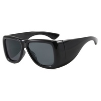 Kacamata Hitam Kotak Besar 89351 untuk Pria Wanita, Trendi UV400, Personal, Fashion High-End Klasik, Universal, Gafas De Sol