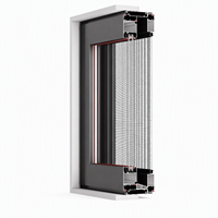 Porte de séparation pour balcon et chambre, porte en verre double vitrage équipée d'un moustiquaire intégré