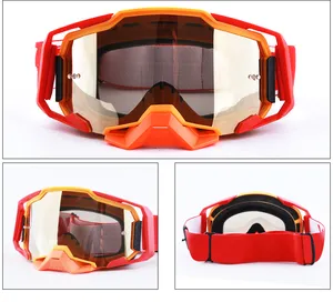 Jiepolly Factory UV400 Lunettes de motocross en gros Lunettes de moto Dirt Bike Lentille Pc Lunettes de soleil de sport MX Lunet