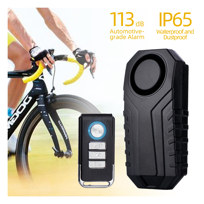 113dB Bicycle Alarm Anti-Theft Wireless Control Vibration Sensor Super Long Standby 3D Sensors IP65 Home Personal Security