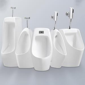 Trắng gốm treo tường gắn trên sàn tiết kiệm nước hình bầu dục cảm biến loại cảm ứng điện tử cho khách sạn bệnh viện - Product Image 1