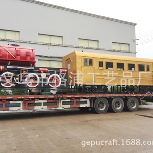 Locomotive à vapeur vintage personnalisée 1:1 en métal, décoration extérieure pour parcs à thème et restaurants - Product Image 5