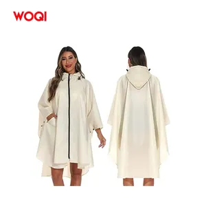 Woqi cappotto antipioggia più popolare in poliestere antipioggia con poncho impermeabile impermeabile al 100% di alta qualità