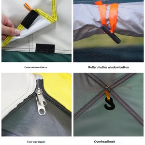 Vente directe d'usine, <span class=keywords><strong>tente</strong></span> de camping multi-personnes à deux portes, entièrement automatique, ouverture rapide, imperméable, protection solaire, portable, pour la plage en plein air - Product Image 4
