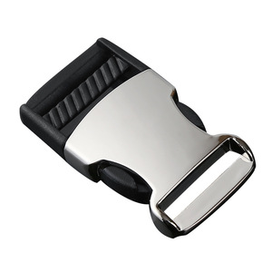 Jiuyuan Metal Side Release Buckle Silver Black Alloy Durable For Bags <b>Backpack</b> <b>Strap</b> Accessories - Product Image 4