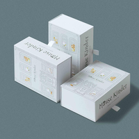 Boîtes cadeaux rigides en carton de luxe sur mesure pour montres, parfums, cosmétiques, soins de la peau, avec couvercle amovible blanc et col.