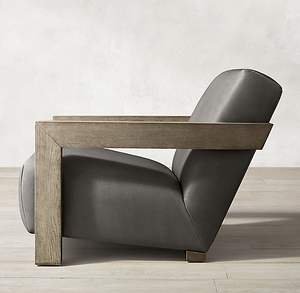 Sofá de diseño de tapicería de lujo, muebles de sala de estar, bordes angulares, sofás de madera de roble macizo - Product Image 3