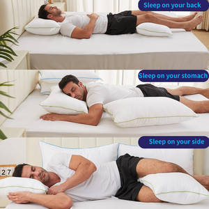 Oreillers de lit King Size réglables avec fermeture éclair, qualité hôtelière rafraîchissante avec garnissage haut de gamme en alternative au duvet - Product Image 5